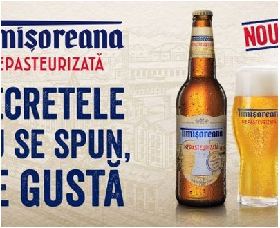 Unpasteurized lager beer TIMISOREANA - 500ml